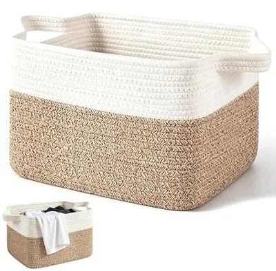 Zdjęcie produktu dla Kosz pleciony do przechowywania bawełniana 48X34X28 cm