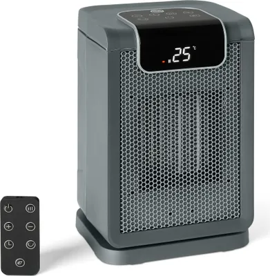 Immagine prodotto di A. Riscaldatore ceramico, 1800W, con telecomando, oscillazione a 70°, display digitale