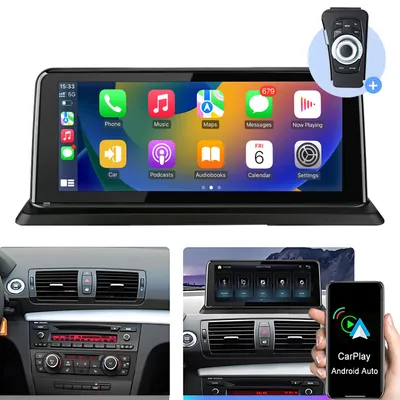Produktbild von IDRIVE LINUX Wireless Carplay Android Auto 10.25'' Autoradio Für BMW 1er E81 E82 E87 E88 2006-2012 GPS Navi WIFI BT SWC FM RDS DSP