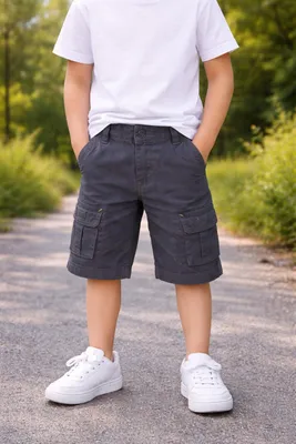 Produktbild von Blue Seven Jungen Kindershorts Anthrazit Gr. 92 – Bequeme und robuste Kinder Shorts – Jungen Sommerhose für Kindergarten, Freizeit & Alltag – Stylisch