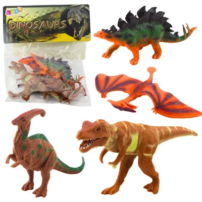 Obrázek produktu pro Sada figurek dinosaurů: Tyrannosaurus rex, Pteranodon, Stegosaurus, Parasaurolophus