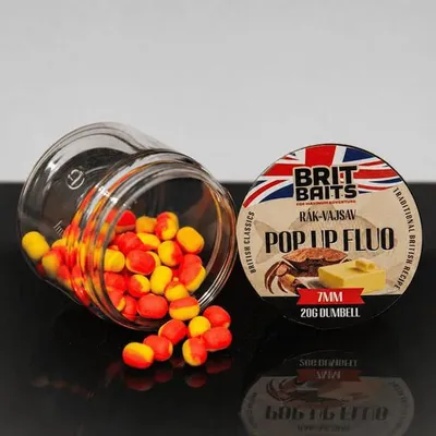 Produktbild von BritBaits Pop Up fluo Krebs-Eiessigsäure 7 mm