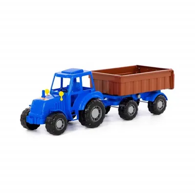 Zdjęcie produktu dla Polesie 84750 Traktor Altaj Niebieski Z Przyczepą Nr1 W Siatce