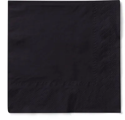 Produktbild von Tissue Serviette Schwarz, 33 x 33 cm, 3-lagig, 100 Stück - Mank