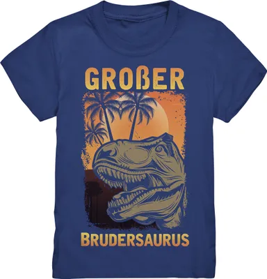 Produktbild von Dinosaurier T-Rex Großer Bruder T-Shirt – Indigo / 152/164 (12-14)