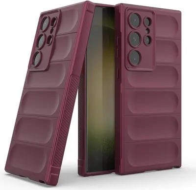 Produktbild von Handy Hülle für Samsung Galaxy S24 Ultra Grip Case Cover Schutzhülle Softgrip Farbe: Burgunder Rot