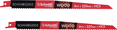 Produktbild von Schmith Sägeblätter Säbelsäge HCS 50CRV 225mm 2 Stk. Säbelsägeblätter Stichsägeblatt Multitool Zubehör Fuchsschwanz Säge Werkzeug Pendelhubsäge Universal