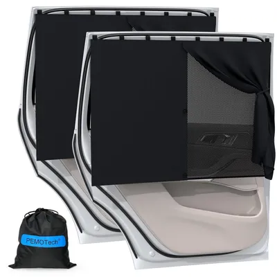 Productafbeelding van Zonbescherming voor auto, baby, 2 stuks, magnetisch, UV-bescherming, gordijn, dubbele bescherming, 99% UV-bescherming, vermindert warmte