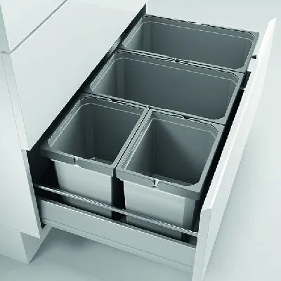 Produktbild von Naber Cox® Box 1T 800-4. Abfallsammler, hellgrau.  - Mülleimer