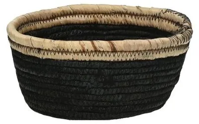 Productafbeelding van Pomax Arno broodmand van waterhyacint, zwart, Ø 16 x H 7,5 cm