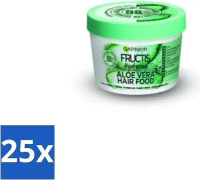 Produktbild von Garnier - Fructis Hair Food Aloe Vera - 3-in-1 Haarmaske - Normales bis trockenes Haar - 400 ml - Vorteilspack - 25 Stücke