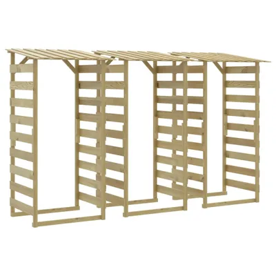 Obrázok produktu pre vidaXL Pergoly so strechou 3 ks 100x90x200 cm Borovica Impregnovaná