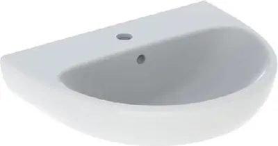 Produktbild von Geberit Selnova - Handwaschbecken 550x440 mm, mit 1 Hahnloch, mit Überlauf, Weiß 500.315.01.7
