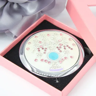 Produktbild von Taschenspiegel Schminkspiegel Reisespiegel Doppelseitig Makeup Kosmetik Modell 7 Strass
