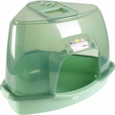 Zdjęcie produktu dla Kuweta dla kotów Europet Bernina Prism, przezroczysta/zielona, rozmiar: M