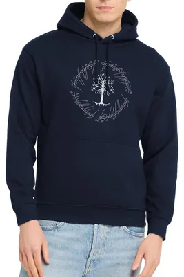 Produktbild von Spreadshirt Der Herr Der Ringe Der Weiße Baum Gondors Uni Hoodie, 4XL, Navy