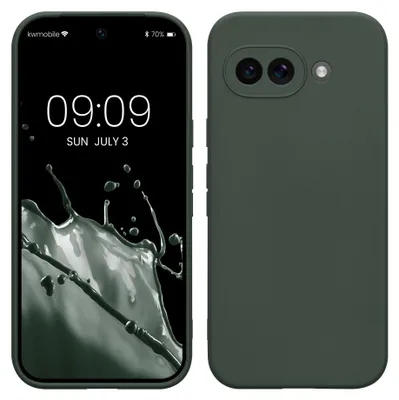 Produktbild von kwmobile Handyhülle für Google Pixel 9a Hülle - weiches Handy Silikon Case - Schutzhülle Cover - Moosgrün