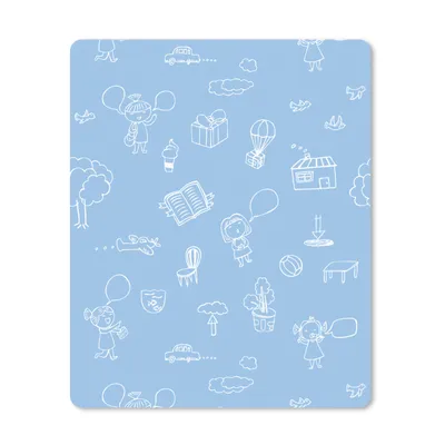 Produktbild von MuchoWow® Mauspad Mousepad Muster - Geburt - Blau 30x40 cm - Mousepads - Maus Mat - Pad - Mausunterlage - Mausmatten