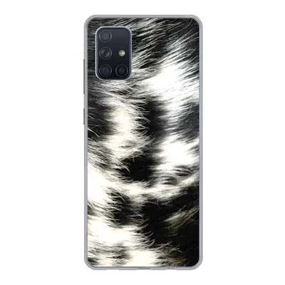 Produktbild von MuchoWow® Handyhülle Schutzhülle Hülle für Samsung Galaxy A51 Die Kuhhaut einer Langhornkuh Silikon Softcase Handy Hülle - Schutzabdeckung
