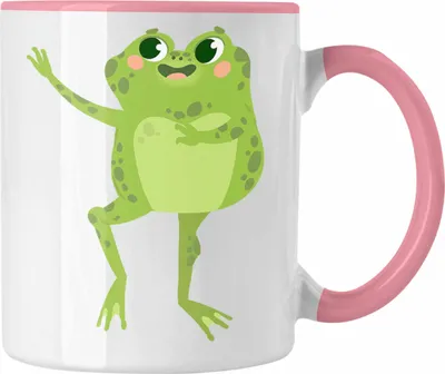 Produktbild von Trendation - Frosch Witzig Tasse Grafik Geschenk Lustig (Rosa)