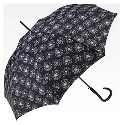 Produktbild von Regenschirm Schwarz-Weiß Blumen schwarz