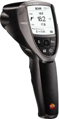 Obrázek produktu pro TESTO 835-T1 Infračervený teploměr, IR teploměr, optika 50:1, rozsah měření -30 až +600 °C (0560 8351)