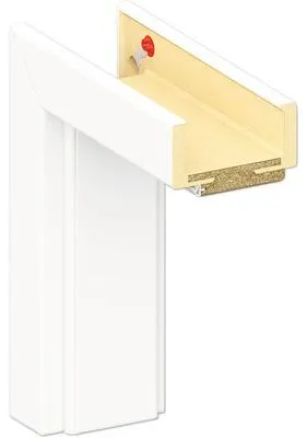 Produktbild von Pertura Komplettzarge CPL Weiß RAL 9003 86,0x198,5x34 cm DIN links