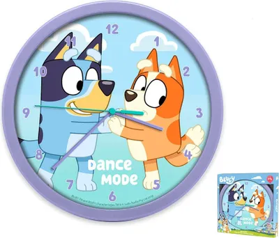 Obrázok produktu pre Modré nástenné hodiny pre deti, zábavný dizajn, ľahko čitateľné