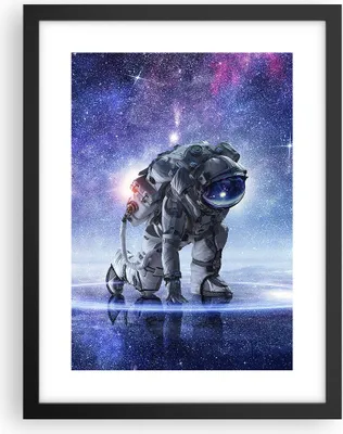 Produktbild von Gerahmtes Poster - Schwarzer Rahmen - Kosmonaut Weltraum - 30x40 cm - Wand Bild - Wanddeko - Wandbilder - Kunstposter - Wandposter - Bilderrahmen - Bilder - Kunstdruck - Wandbild - P2BPA30x40-3985
