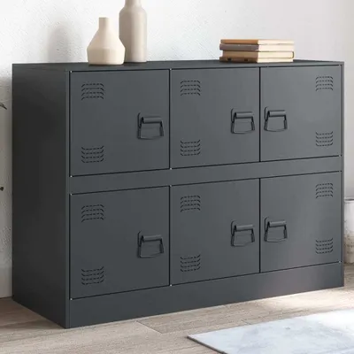 Produktbild von Möbel Sideboard Anthrazit 99x39x73 cm Stahl - Kommoden 841795