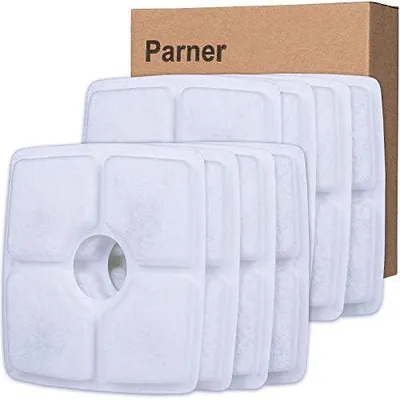 Produktbild von Ersatzfilter für Trinkbrunnen für Haustier, Filter mit Harz und Aktivkohle für Automatischen Blumenwasserspender Wasserbrunnen Trinkbrunnen Filter Kompatibel für Katze und Hunde-8PC