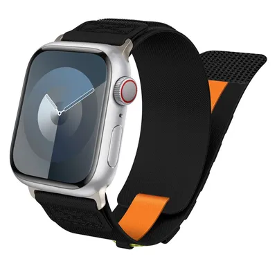 Immagine prodotto di Per Apple Watch SE 2023 44mm Design cinturino di sostituzione in nylon intrecciato nero