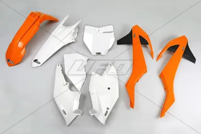 Obrázok produktu pre Ufo Komplet Plastików Ktm Sx/Sxf '16-'18 (Z Wyjątkiem Sx 250 '16), Kolor Oem '16 (Pomarańczowy/Biały) (Kt517E999)