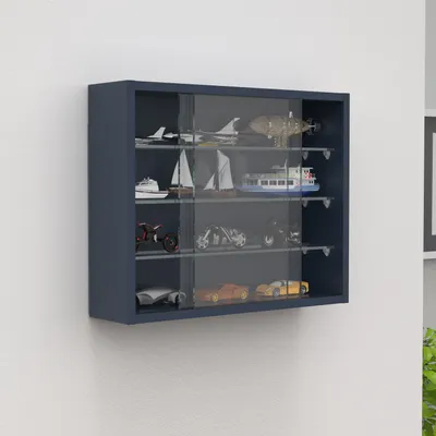 Produktbild von VCM Glasvitrine hängend | Vitrine Glas | Maße: H. 40 x B. 50 x T. 12 cm | Hängevitrine Glas | Modern und platzsparend | Glas Vitrinenschrank - Drivalo S