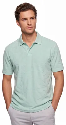 Produktbild von Poloshirt türkis BOSS Orange mit Struktur