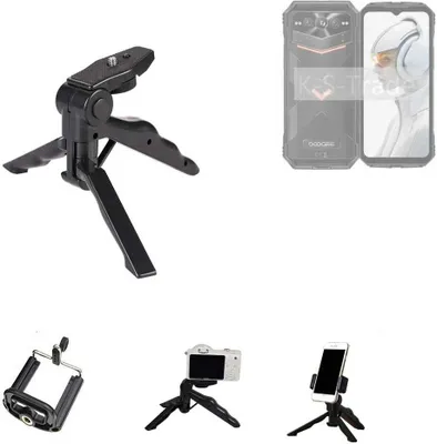 Produktbild von K-S-Trade Stativ Tisch-Ständer Dreibein Handy-Stativ Ständer kompatibel mit Doogee V Max Pro Mini-Stativ Smartphone Tripod Handy-Stativ aus Plastik