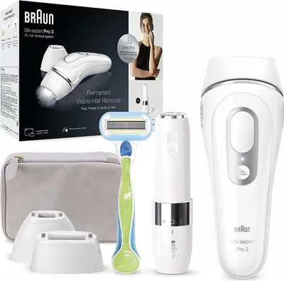 Produktbild von Braun IPL Silk Expert Pro 3: Effektive Haarentfernung für Damen mit 2 Aufsätzen