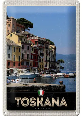 Produktbild von Blechschild Reise 20x30cm Toskana Italien Meer
