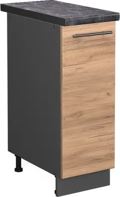 Image de Meuble de cuisine Vicco Fame-Line Chêne de force doré 30cm , PT Anthracite, Model 46661