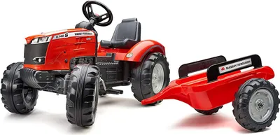 Image de FALK Tracteur Massey Ferguson Rouge sur Pédales avec