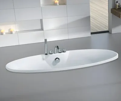Immagine prodotto di Vasca da bagno da incasso, vasca ovale  vasca benessere, vasca dimensioni 170x80 cm