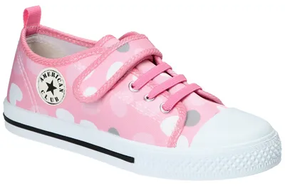 Produktbild von American Club TEN192, Mädchen Turnschuhe mit Klettverschluss leichte Sneaker mit Leder-Einlegesohle, Pink 35