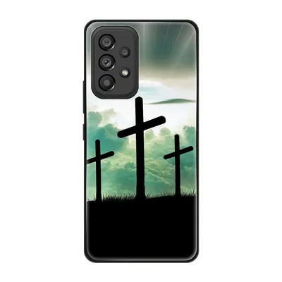 Produktbild von König Design Hülle kompatibel mit Samsung Galaxy A53 5G Kunststoff Soft Handyhülle - Handy Case Kreuze