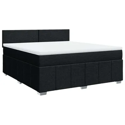 Produktbild von Boxspringbett mit Matratze Schwarz 180x200 cm Stoff