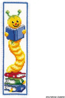 Immagine prodotto di Segnalibro Vervaco "Bookworm", modello conteggio