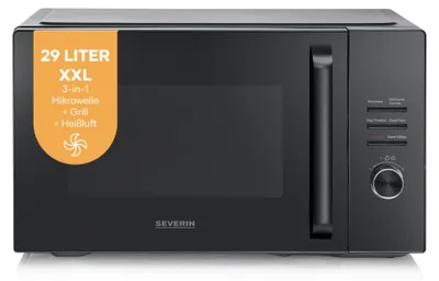 Obrázok produktu pre Severin MW 7798, Na pracovnú dosku, Kombinovaná mikrovlnka, 29 L, 900 W, Vstavaný displej, Tlačidlá, Otočné