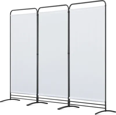 Image de Angel Living Paravent 1 partie 243 x 180 cm Tissu Séparateur de pièce Balcon Paroi pare-vue Pliable Naturel