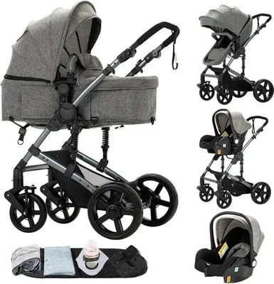 Produktbild von Babyschale, Erhöhte Landschaftskonfiguration, 3-in-1 Vielseitigkeit, 588-GRAU