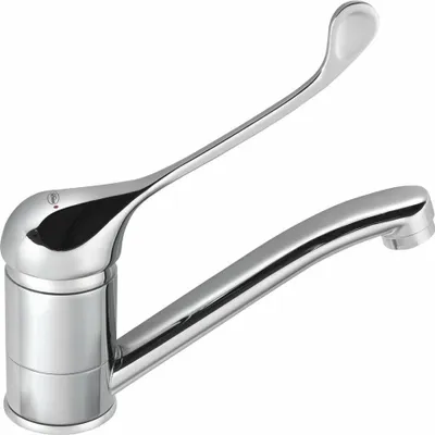 Obrázek produktu pro Umyvadlová baterie HOFFER bez výsuvného odpadu, otočný přívod, dlouhá páka, chrom