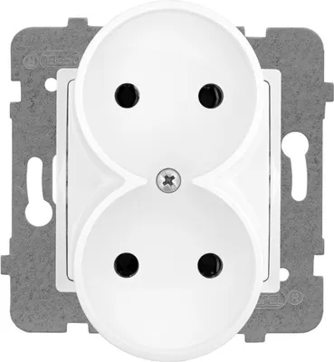 Image de Double Prise B/U Blanc Rosa